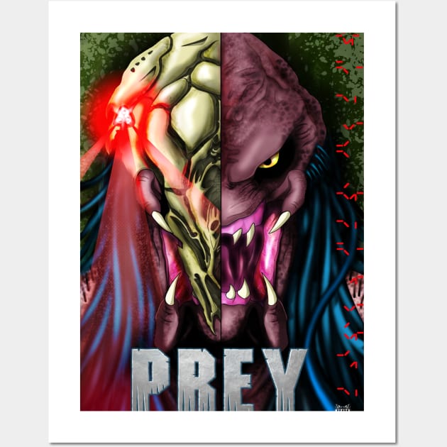 YOUR THE PREY - MASKED/UNMASKED Wall Art by nicitadesigns